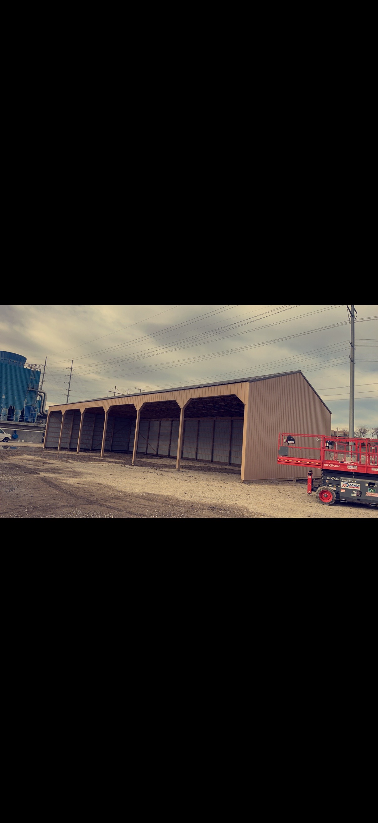 Open front pole barn project